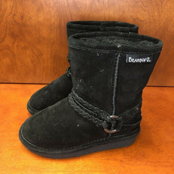 BEARPAW Other - Bearpaw Toddler Black Lined Comfy sz 9 Slip On